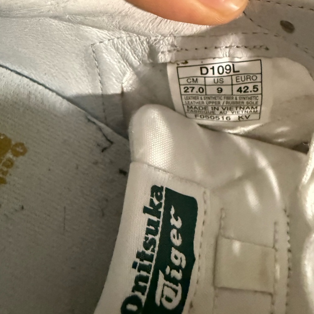 Onitsuka Tiger by Asics White Teal Yellow Low-Profile Sneakers - Picture 8 of 8
